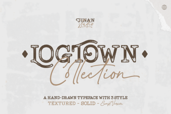 Logtown Typeface for Vintage Editorial Design