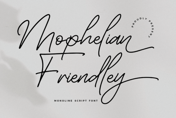 Mophelian Friendley: The Ultimate Monoline Script Font