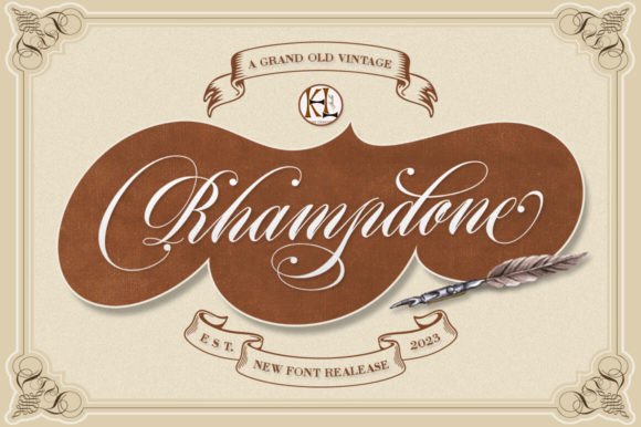 Rhampdone: A Vintage Script Font for Elegant Branding