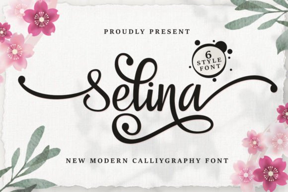 Selina Script Font for Elegant Editorial Design