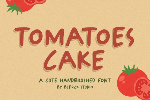 Tomatoes Cake Font for Editorial Design