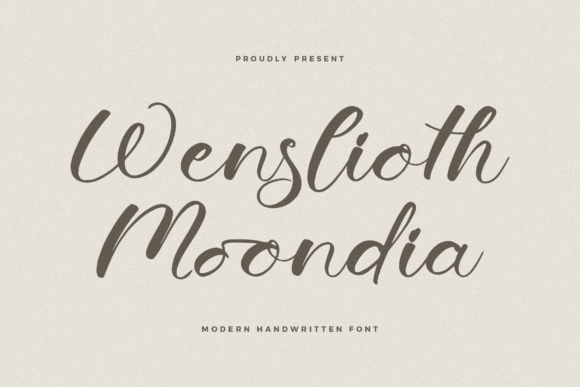 Wenslioth Moondia: A Modern Handwritten Typeface for Web Design